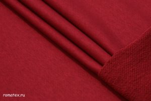 Ткань футер 3-х нитка диагональ компак пенье цвет бордовый