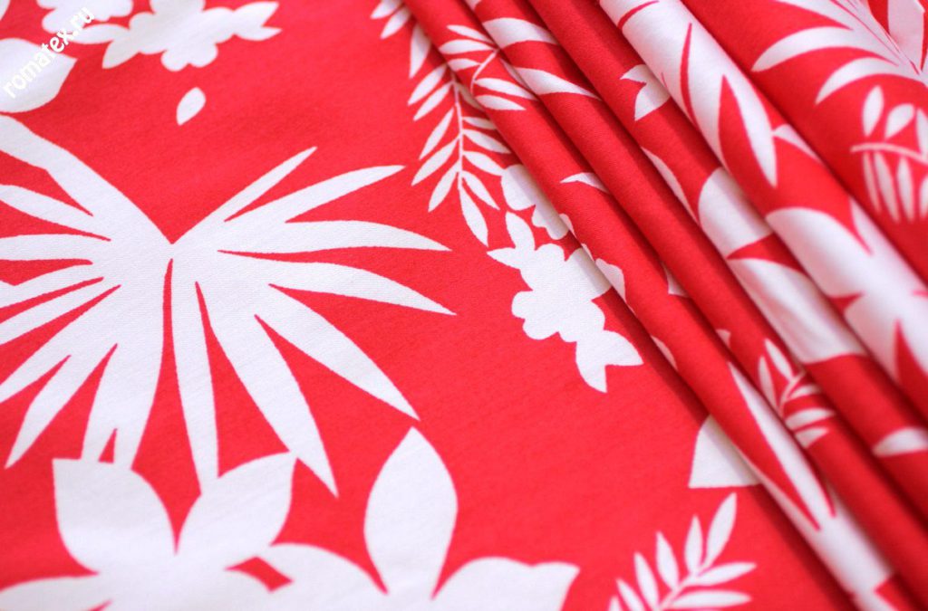 хлопок хомур принт цвет красный